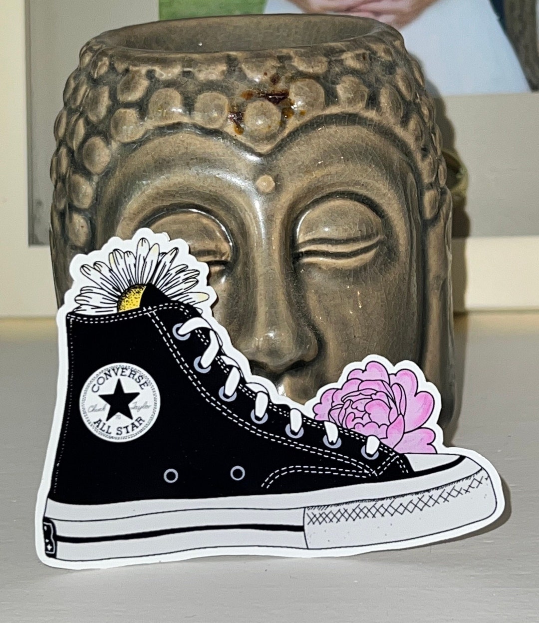 Convers Sticker Converse Flower Sticker - Converse Sticker - Flower Sticker - Vinyl ...