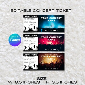 EDITIERBARE Konzertticketvorlage, personalisiertes Ereignisticket, Überraschungsgeschenk, Jahrestagsgeschenk für ihn, Musikveranstaltung, Theatershow
