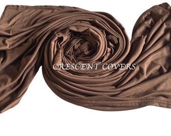 Luxury SuperSoft Double Stitched Folded Jersey Hijab Scarf Wrap Shawl