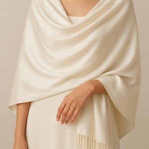 Cream Wedding Pashmina