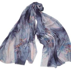 Luxury Water print Super soft Modal Patterned Hijab Scarf Wrap