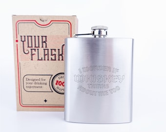 Flask for Whiskey Obsessed - Perfect for your Drinking Enjoyment, Funny Alcohol Flask Gift for Drinkers, Groomsmen Gift, Bachelor Party
