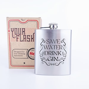Fles met hydratatieoplossing - roestvrijstalen fles met humoristische gravure - grappige alcoholfles, cadeau voor drinkers, cadeau bruidsjonker