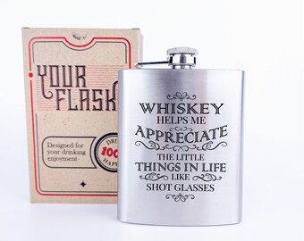 The "Little Things" Flask, The "Life's Simple Pleasures" Flask, Funny Alcohol Flask, Gift for Drinkers, Groomsmen Gift, Bachelor Party