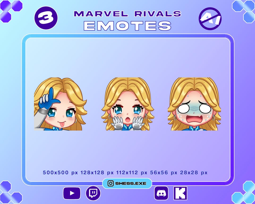 Buy Invisible Woman Emotes / Marvel Rivals Emotes / Emote for Twitch ...