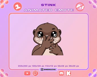 Animated Otter Emote | Stinky Bad Smell GIF | Otter GIF