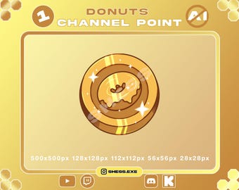Donuts-Kanalpunkte für Twitch, YouTube, Kick / Keine KI / Donuts-Münzen
