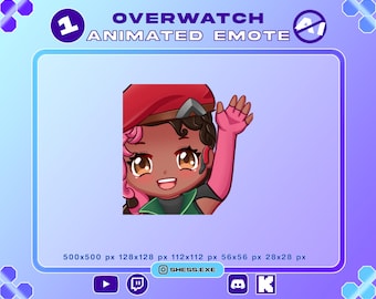 Animiertes Sierra-Emote / Overwatch / Winkendes Emote / Für Twitch, Discord, YouTube, Kick...