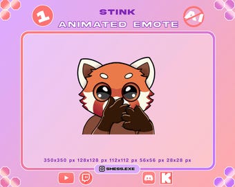 Animated Red Panda Emote | Stinky Bad Smell GIF | Red Panda Emote