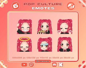 Pack 6 Emotes / Mira Emote/ Kpop demon hunters Emote / Twitch Emote / Discord Emote / Youtube Emote / Kick Emote