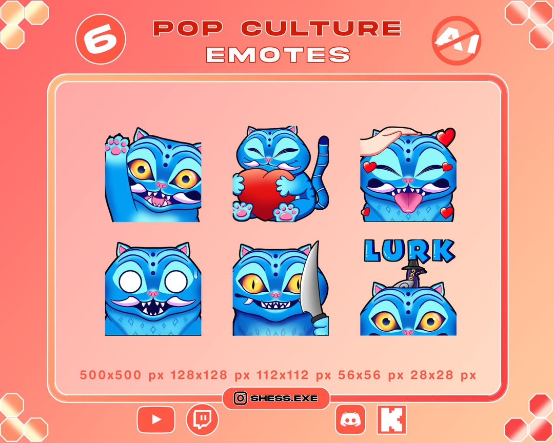 Pack 6 Emotes / Derpy Tiger Emote/ Kpop Demon Hunters Emote / Twitch ...