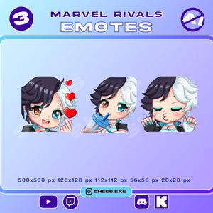 Luna Snow Emotes / Twitch Emote / Discord Emote / Youtube Emote / Kick Emote / No AI