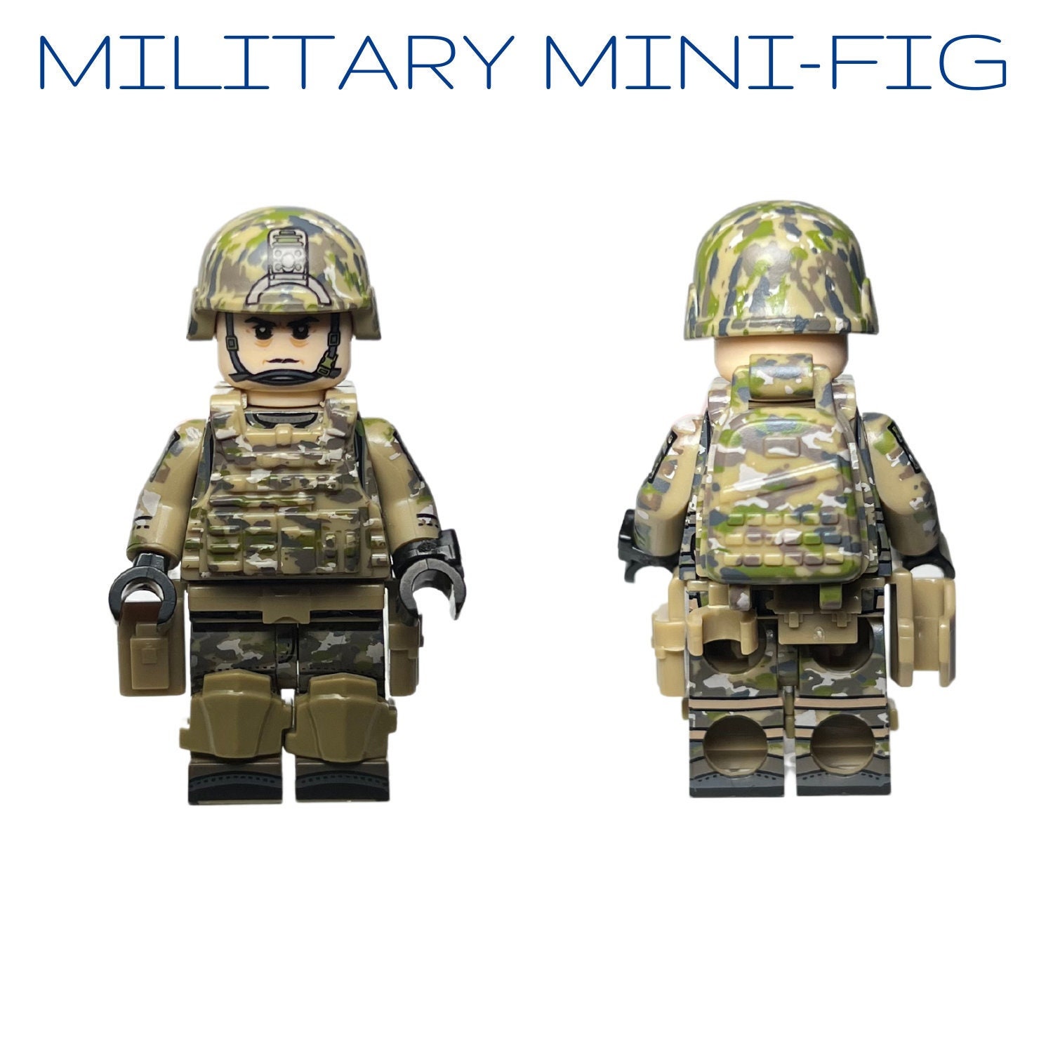 6 Pcs Minifigures Soldiers Military Jackets Camouflage Army Forces SWAT Lego MOC 