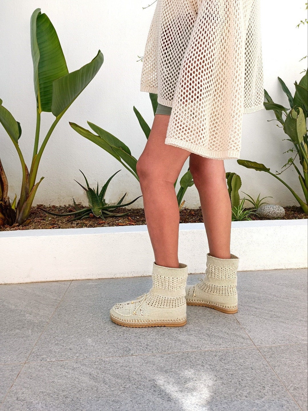 Handmade Crochet Boot Bohemian Look With Handcrafted Booties Eclectic ...