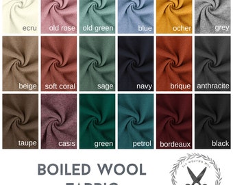 Boiled Wool Fabric | Virgin Wool | Wollwalk | Walked Wool | Naomi | Walkloden | Woolwalk per meter / per yard / color swatches
