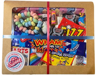 English Retro Sweets Gift Box | Contains 28 Items | Chewy Sweets | Retro Sweets | Sweet Hamper | Gift Box | Sweet Treats | Birthday Gift