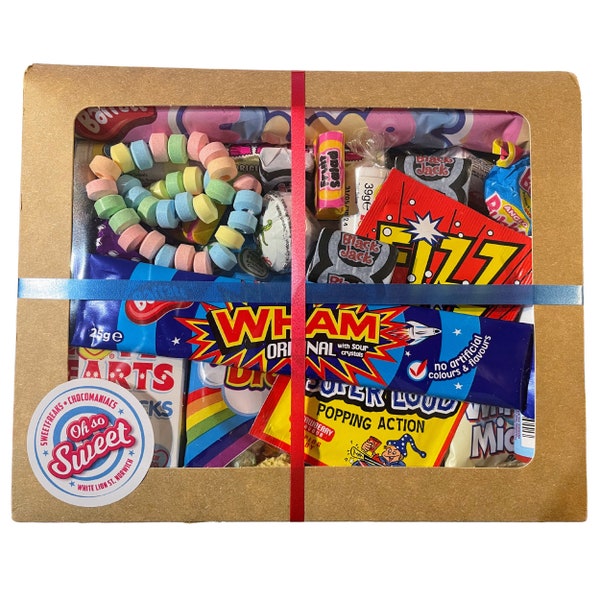 English Retro Sweets Gift Box | Contains 28 Items | Chewy Sweets | Retro Sweets | Sweet Hamper | Gift Box | Sweet Treats | Birthday Gift