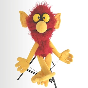 Big size red hand puppet with ears