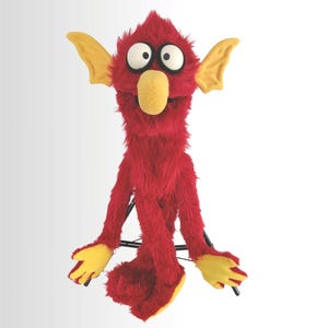 Big size red hand puppet with ears