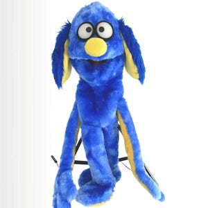 Big size blue hand puppet with ears