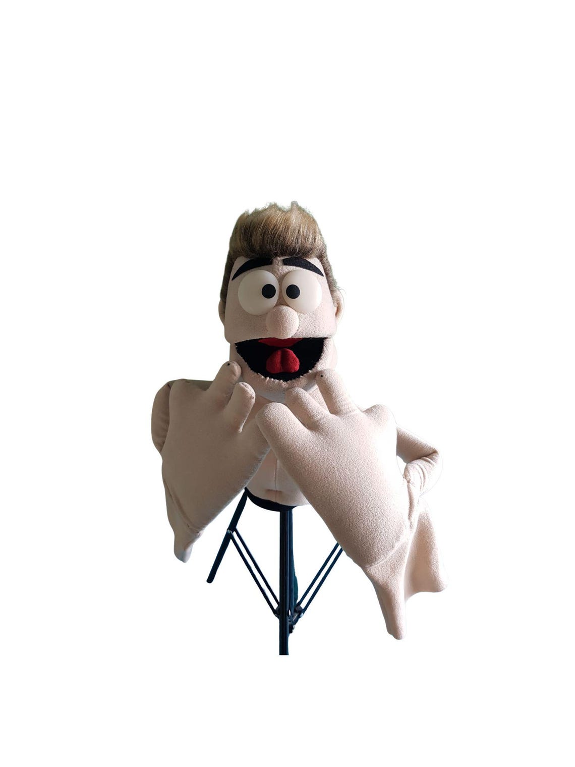 Human Looking Live Hand Puppet With Hair - Etsy