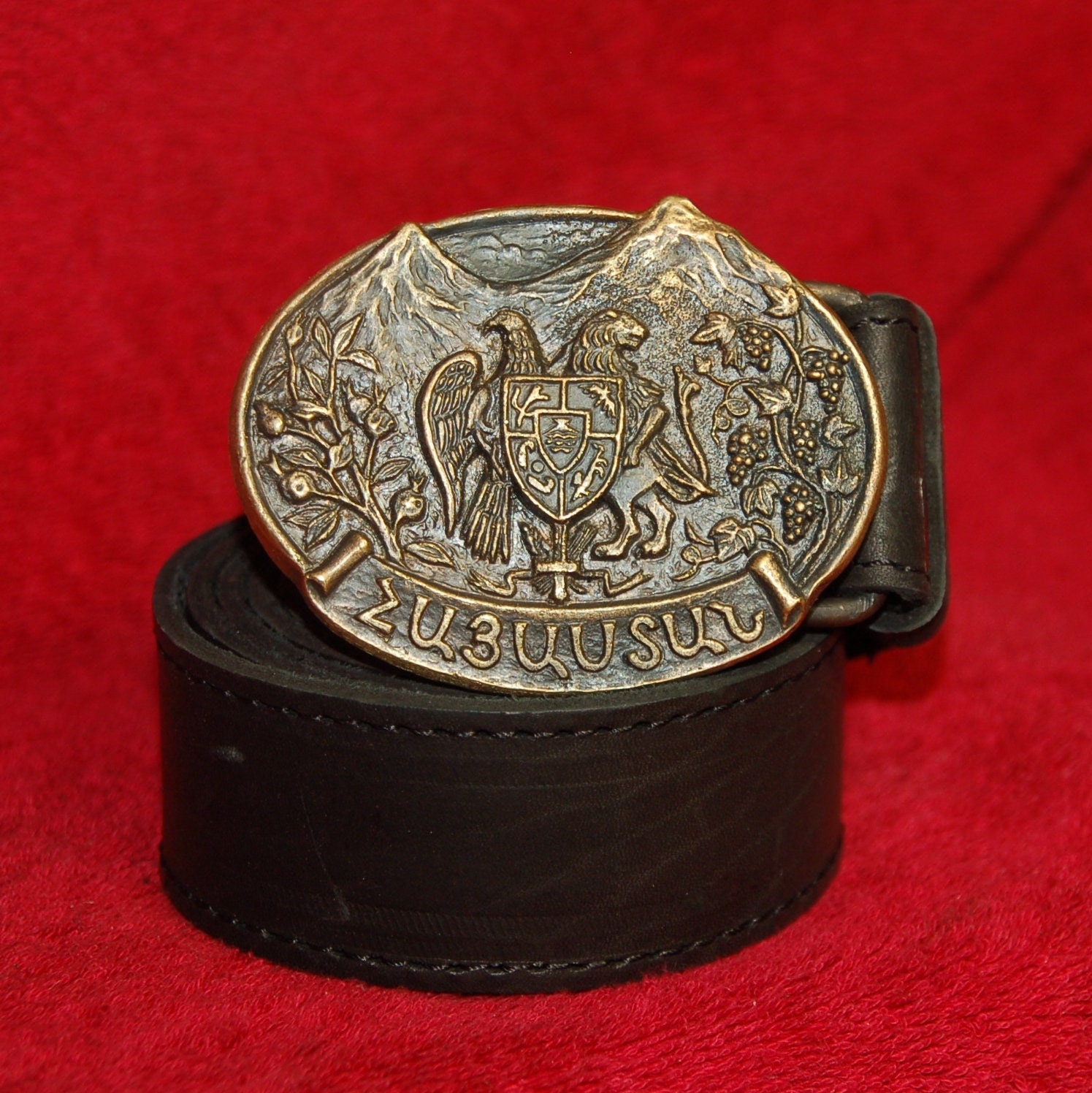New Designer Belt Buckle Armenia With Coat of Arms of - Etsy