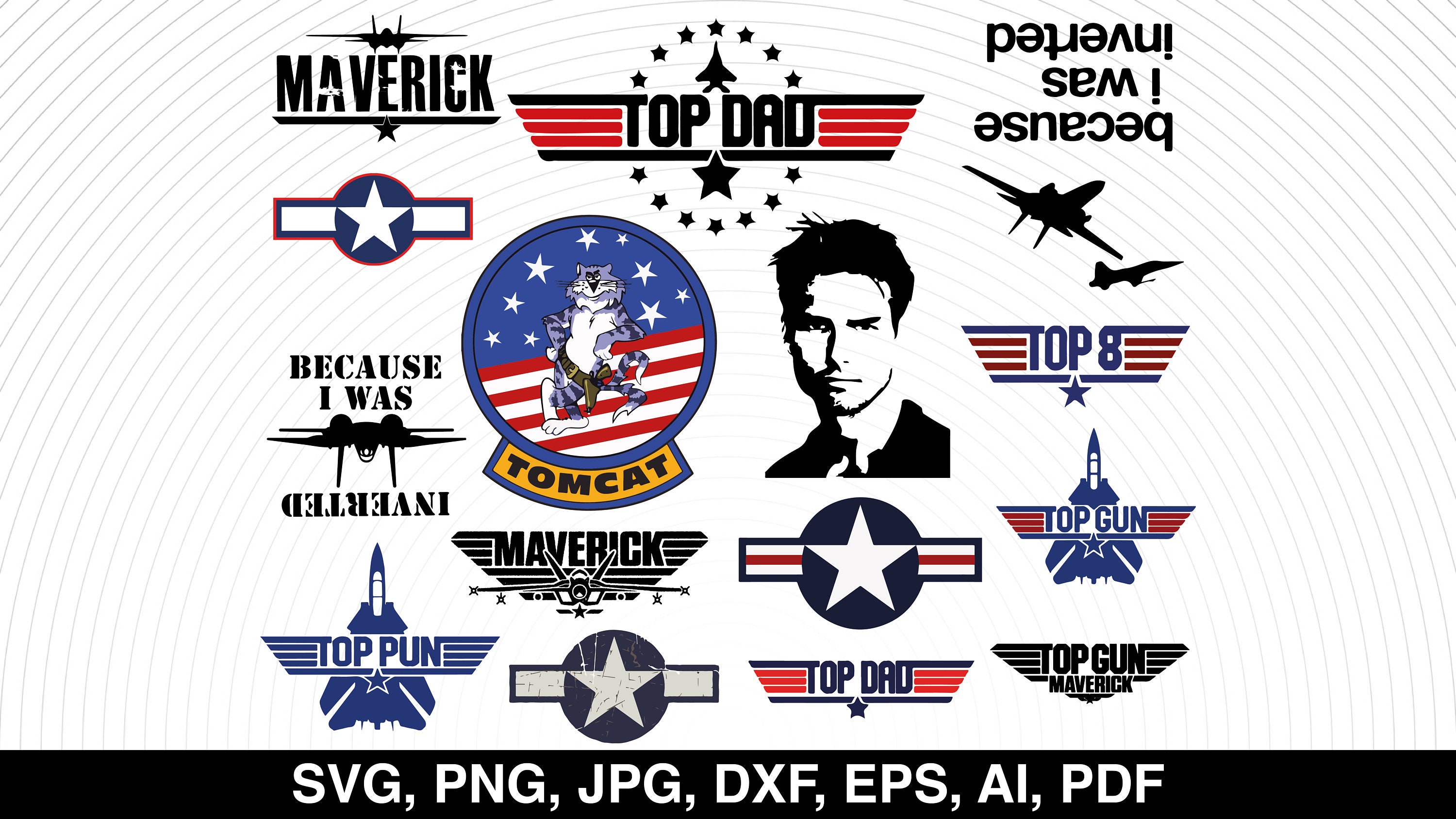 Top Gun Svg Bundle Top Gun Logo Top Dad Father's Day Etsy New Zealand