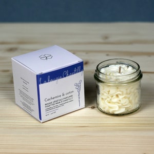 La Bougie Chantilly ~ Cachemire et Coton, 100% cire végétale de soja, fouettée à la main à Chantilly ~ 90g de douceur