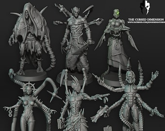 Cursed Dimensions: Coven Leader - All 6 Sets - Cursed Elves by Edge Miniatures
