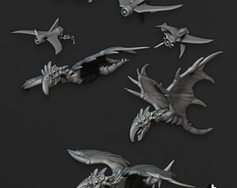 Flying Fiends - Beasts – Cursed Elves van Edge Miniatures