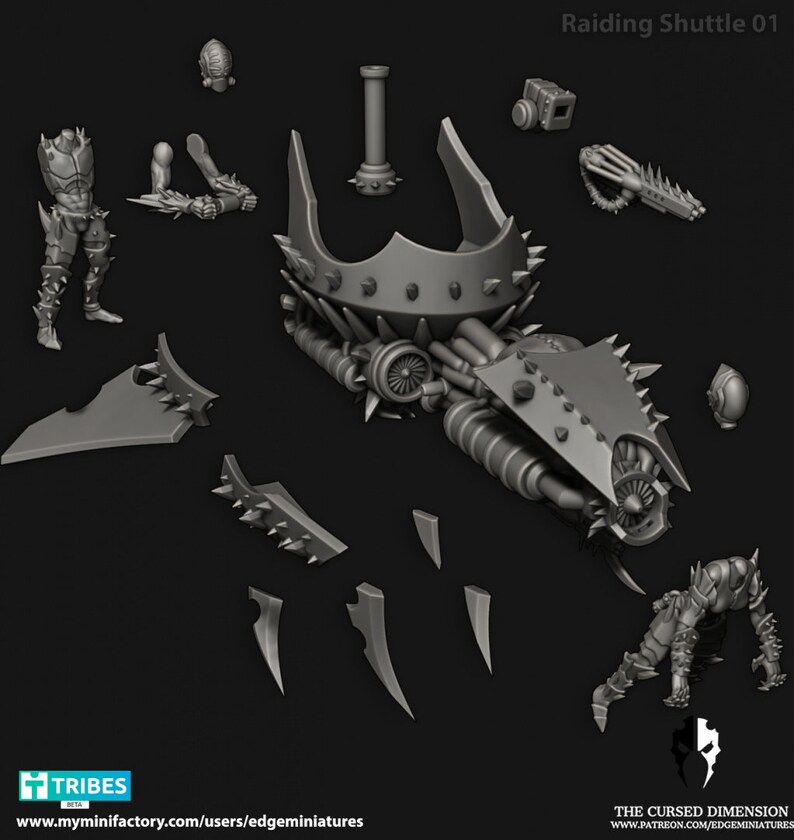 Puede incluir: Un kit de modelo de una nave espacial futurista impreso en 3D con un dise&ntilde;o detallado. El kit incluye varias piezas, incluyendo un cuerpo principal, alas y una figura de piloto. El modelo est&aacute; dise&ntilde;ado para aficionados y coleccionistas.