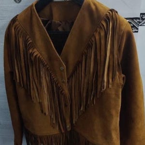 Noorani Women Suede FRINGE Leather Jacket | TAN BROWN Suede Handmade Tassel Jacket | Western Boho Cowgirl Fringed Style Leather Jacket |