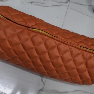 Noorani Lammleder BOLSTER Kissenhülle | ORANGE Yoga Nackenrolle Etui Kissen | Wohn- & Wohndekor| Einweihungsparty Geschenk | Sofa Dekor