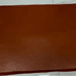 Noorani Lambskin Leather TAN SQUARE CHAIR Pad | Square Indoor Seat Pad | Dining Seat Pad for Home and Office |Housewarming Living Room Decor