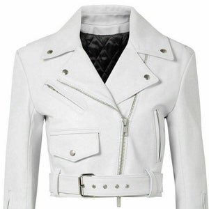 Calvin klein white leather jacket best sale
