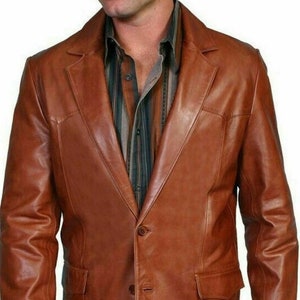 Men's barn jacket with leather collar hotsell