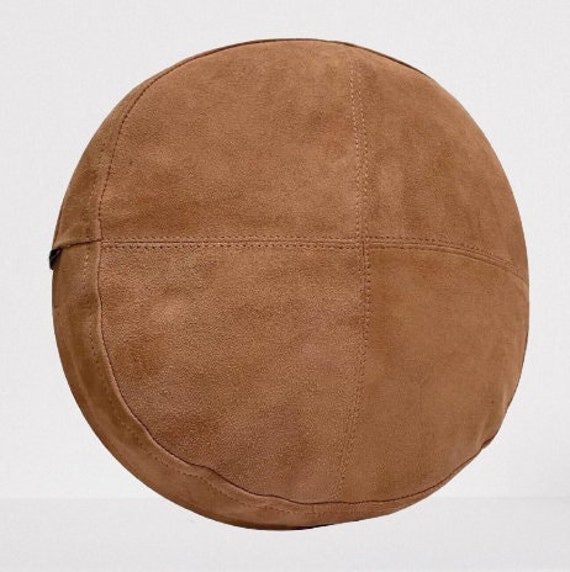 Round 2025 leather pillow