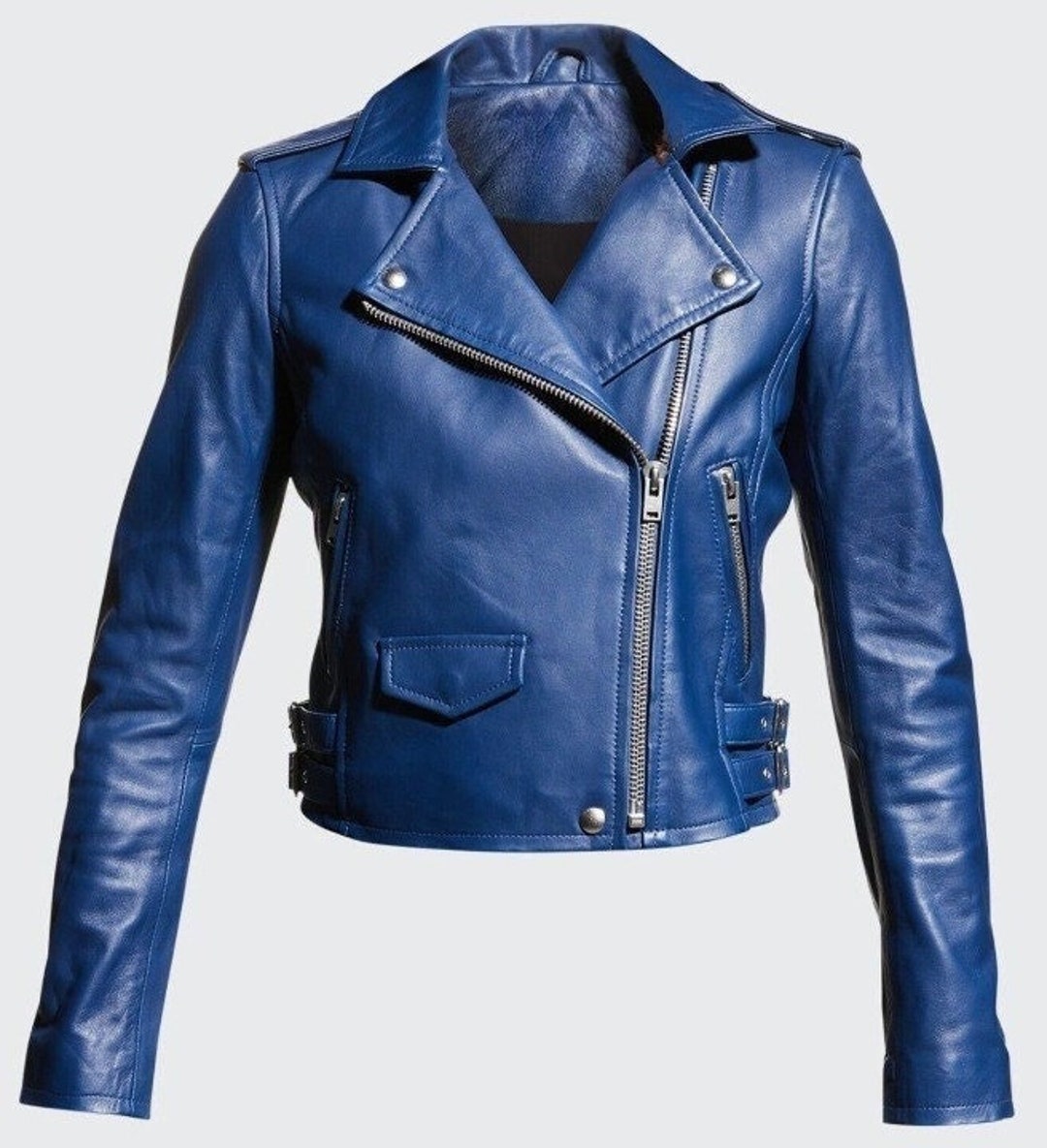 Bikerjacke Lederjacke Grosse GrÃ¶ssen Damen Noorani Damen Blaue