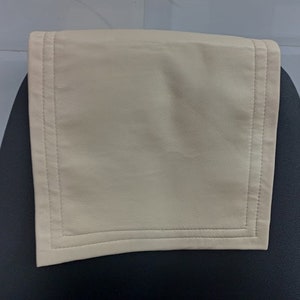 Genuine Lambskin Leather Recliner Chair HEADREST Cover, Furniture Protector, Loveseat Cover, Leather Recliner SLIPCOVER Cream - Beige