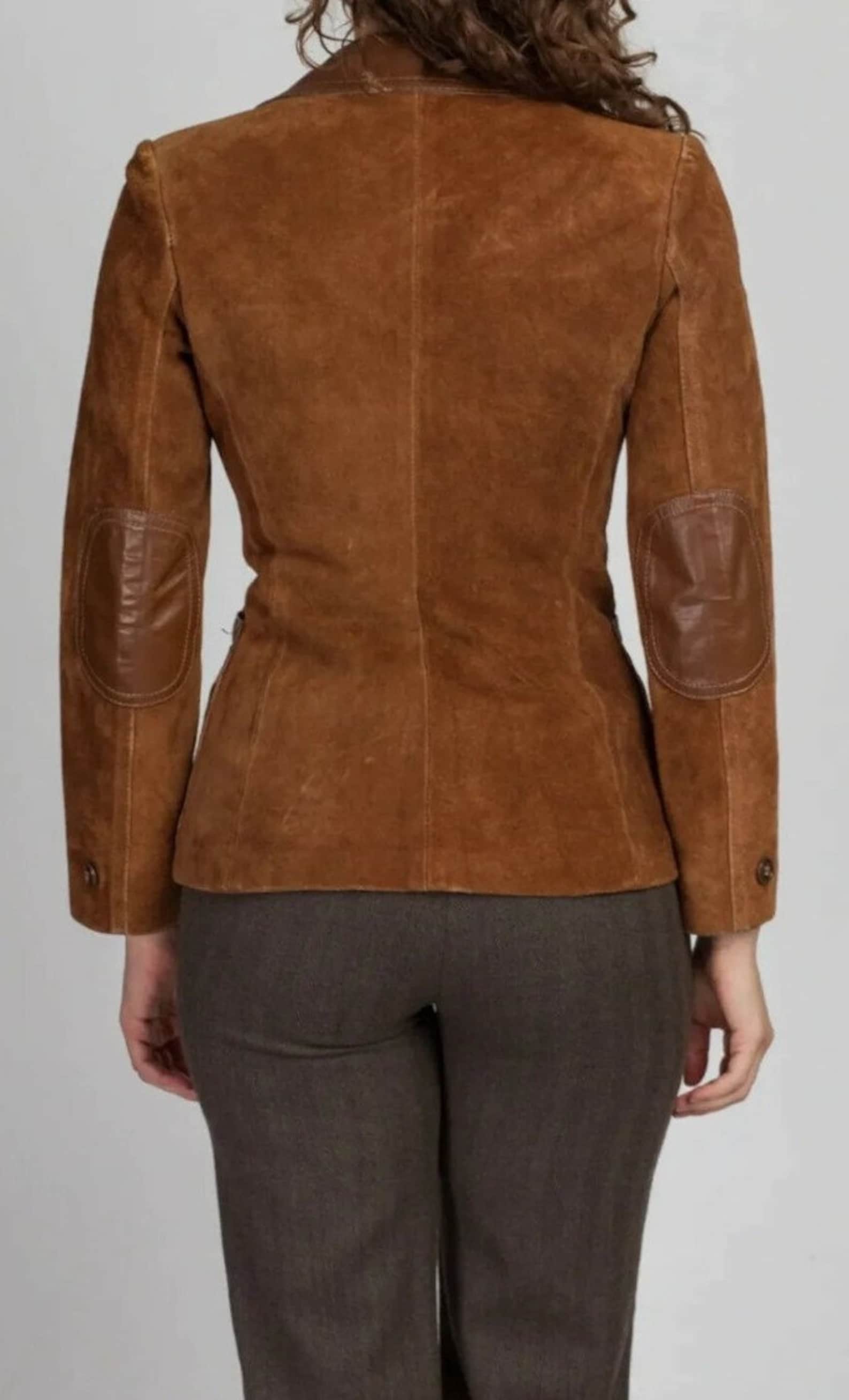 Noorani Womens BROWN SUEDE Blazer Stylish FORMAL Suede Etsy