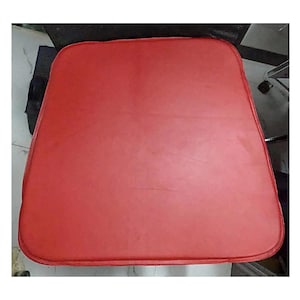 Red Leather Chair Pad | ROUND Edge Dinning Stool Seat Pad with Ties |SQUARE Outdoor and Indoor Couch Pad |Car UPHOLSTERY |Housewarming gifts