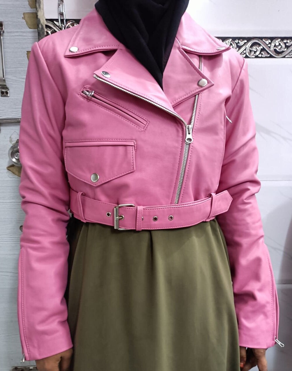 ジャケット・アウター PINKSPINK Leather Oversize Python Jacket Leather Over-size Cool Python Jacket - PINKSPINK – ARCANA