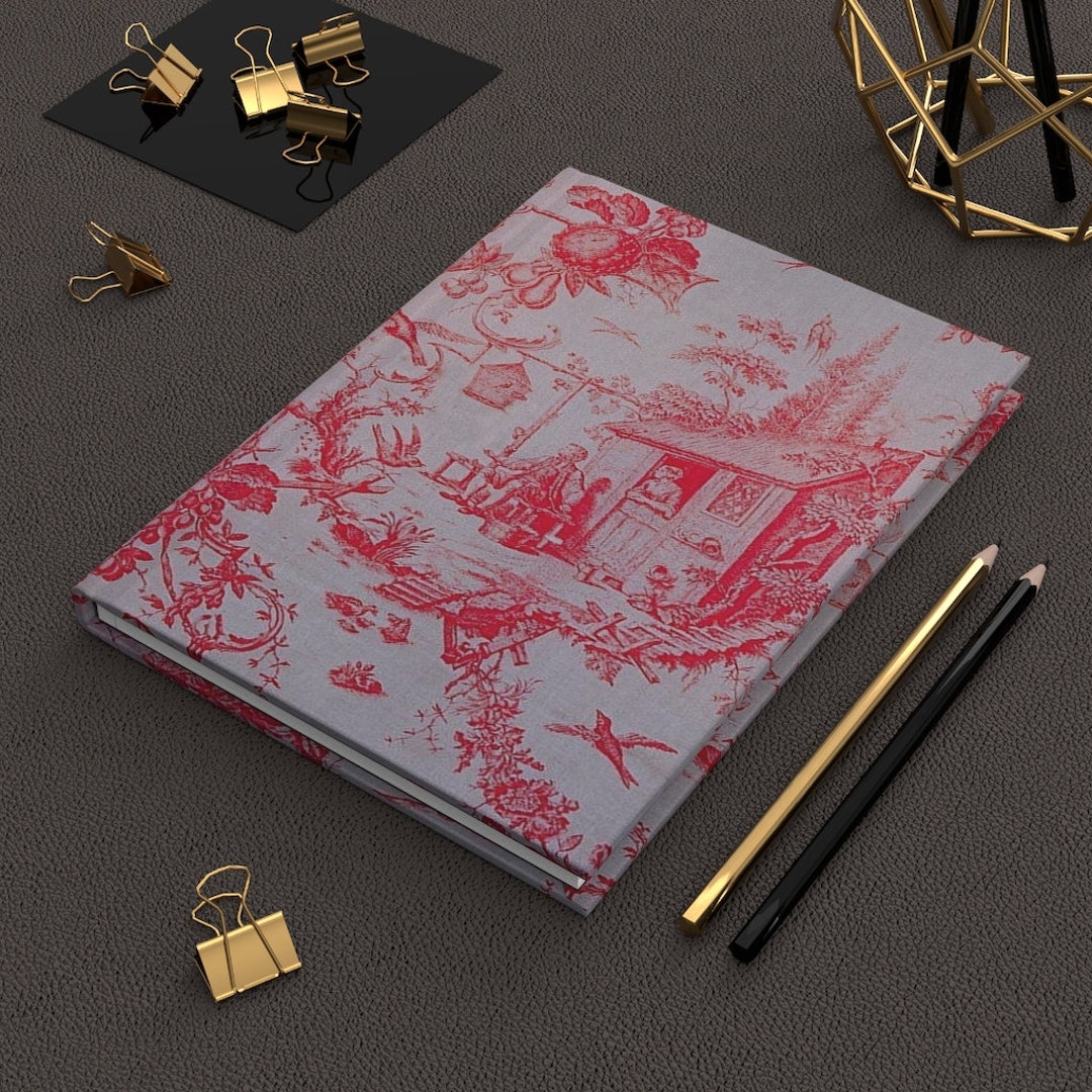 Romantic Country Cottage Vintage Art Garden Journal, Red and White ...