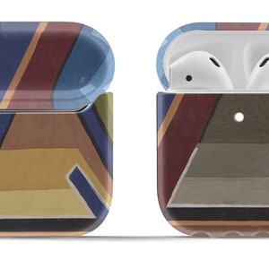 Bold Mid-Century Airpods Case Cover for 1st and 2nd Gen Original or Pro | Modern Vintage Accessory | Circle Keyring Included