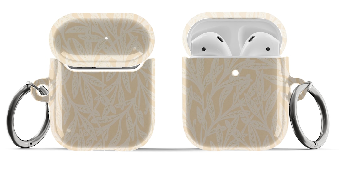 Cream + White Willow Tree Leaves AirPod Case | Hard Cover for Original ...