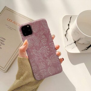 Gentle Faded Pink Vintage Floral Pattern | MagSafe Tough iPhone Case for iPhones 12, 13, 14, 15, 16 (Mini, Pro, Pro Max, and Plus)