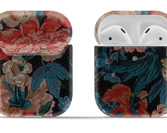 Romantic Roses + Forget-Me-Nots Airpod Case | Hard Cover for Original or Pro |  Rose Garden Floral Accessory | Keyring Included