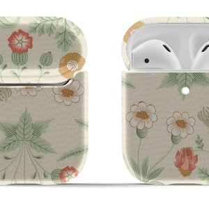 Daisy Garden Airpods Case Cover for 1st and 2nd Gen Original or Pro | Modern Vintage Accessory | Circle Keyring Included