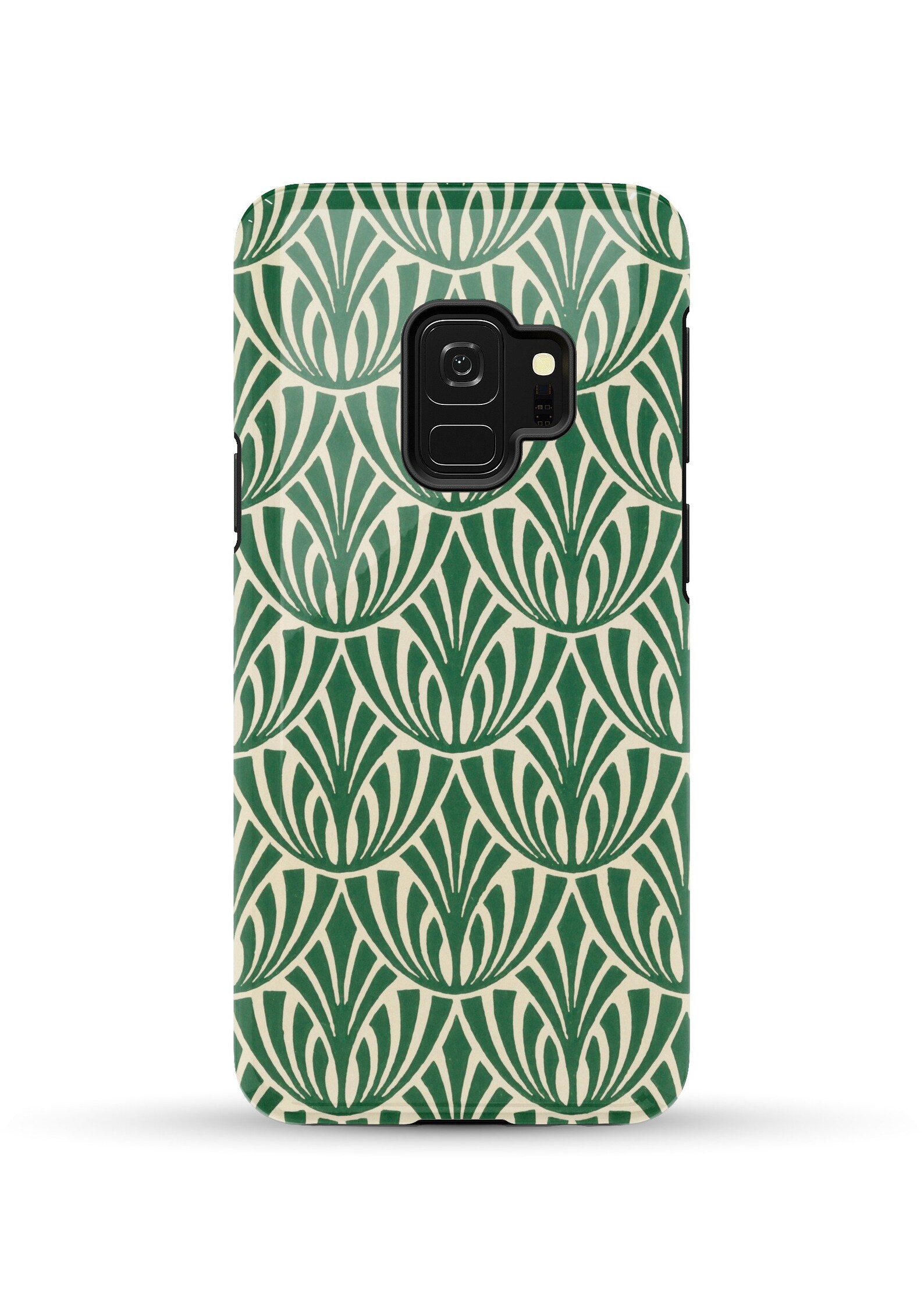 Stunning Green Art Deco Pattern Tough Case iPhone 7, 8, X, 11, 12, 13 ...