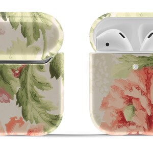 Romantic Pink Pastel Flowy Rose Garden Cover 1st Gen and 2nd Gen Airpods Case | Airpod Case | Hard Cover Original or Pro | Keyring Included